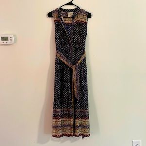 Sea New York Belted Midnight Border Dress, size 0